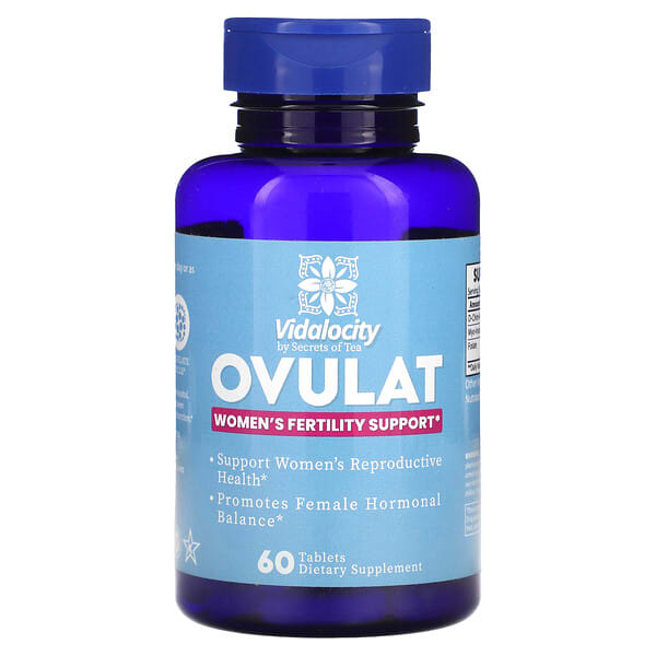 Secrets of Tea, Vidalocity, Ovulat, Women's Fertility Support, 60 шахмал