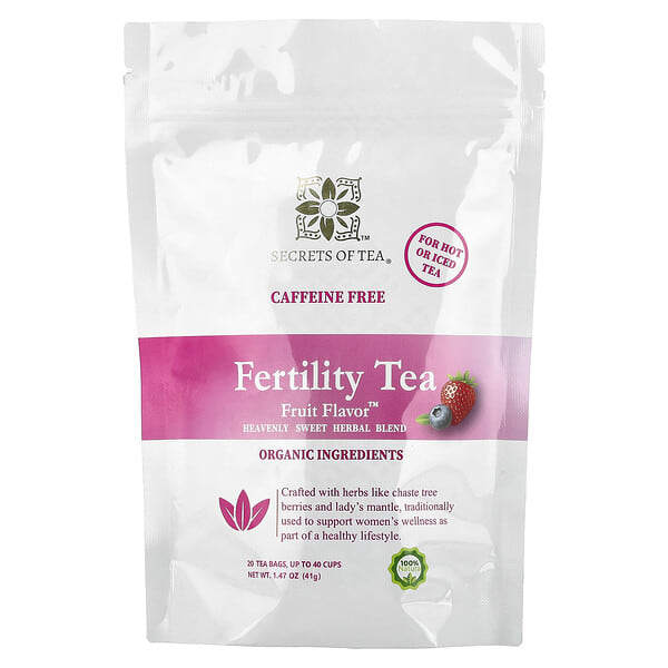 Secrets of Tea, Fertility, жимс, Caffeine Free, 20 Tea Bags, 1.47 oz (41 g)