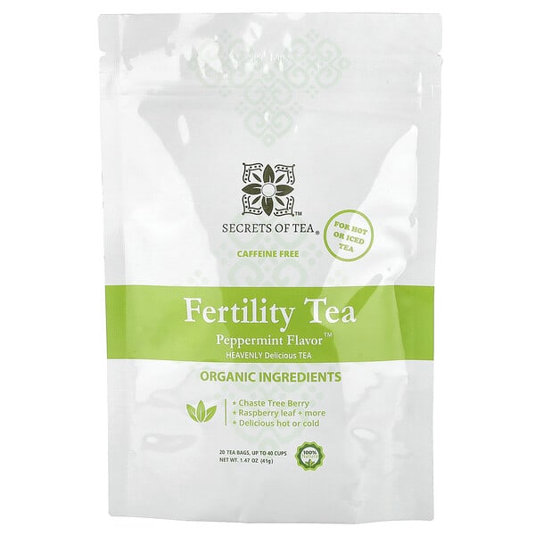 Secrets of Tea, Get Pregnant Fertility™ Tea, Peppermint, Caffeine Free, 20 Unbleached Tea Bags, 1.47 oz (41 g)