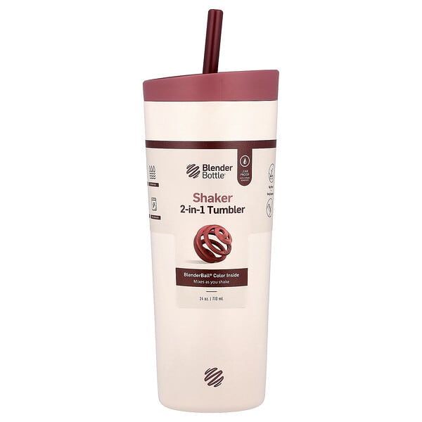 Blender Bottle, Shaker 2-in -1 Tumbler, Sahara Sunset, 24 oz (710 ml)