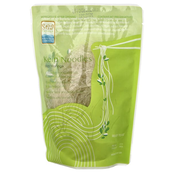 Sea Tangle Noodle Company, Kelp Noodles with Moringa, 12 oz (340 g)