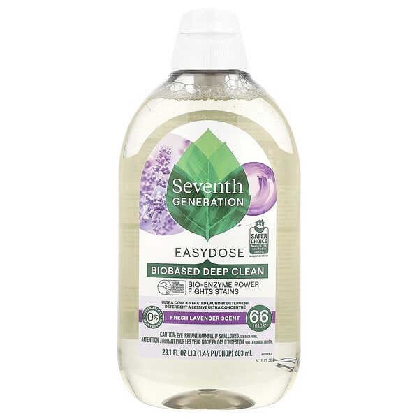 Seventh Generation, Easydose, Ultra Concentrated Laundry Detergent, Fresh Lavender, 66 Loads, 23.1 fl oz (683 ml)
