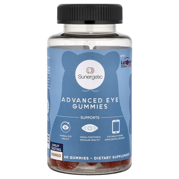 Sunergetic, Advanced Eye Gummies, Mango, 60 чихэр