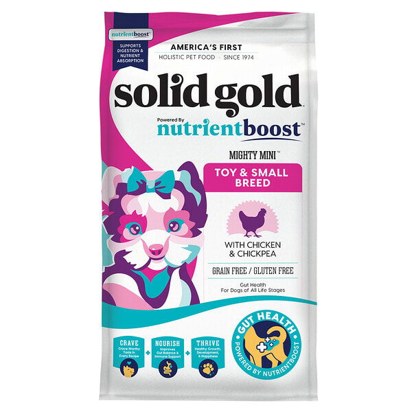 Solid Gold, Mighty Mini™, For Toy & Small Breed Dogs, Chicken, Chickpea & Pumpkin Recipe, 3.75 lbs (1.7 kg) (Discontinued Item)