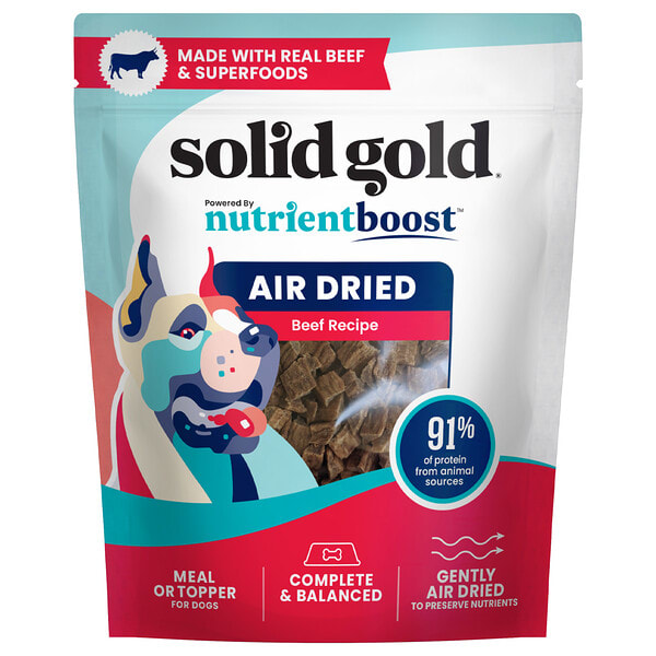 Solid Gold, Air Dried Meal or Topper, For Dogs, Beef Recipe, 2 lb (907 g) (Discontinued Item)