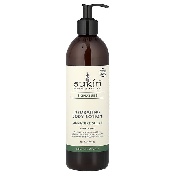 Sukin, Signature, Hydrating Body Lotion, All Skin Types, 16.91 fl oz (500 ml)