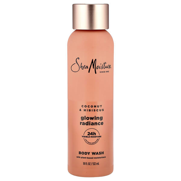 SheaMoisture, Glowing Radiance Body Wash, Coconut & Hibiscus, 18 fl oz (532 ml)