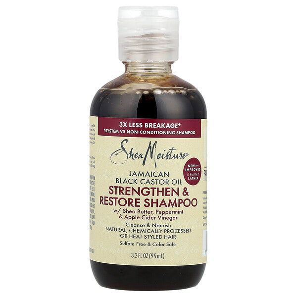 SheaMoisture, Jamaican Black Castor Oil, Strengthen & Restore Shampoo, 3.2 fl oz (95 ml)