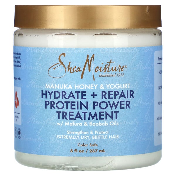 SheaMoisture, Manuka Honey & Yogurt, Hydrate + Repair Protein Power Treatment, 8 fl oz (237 ml)
