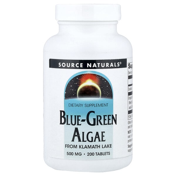 Source байгалийнs, Blue-Green Algae, 500 мг, 200 шахмал