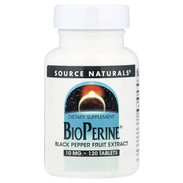 Source байгалийнs, BioPerine®, 10 мг, 120 шахмал