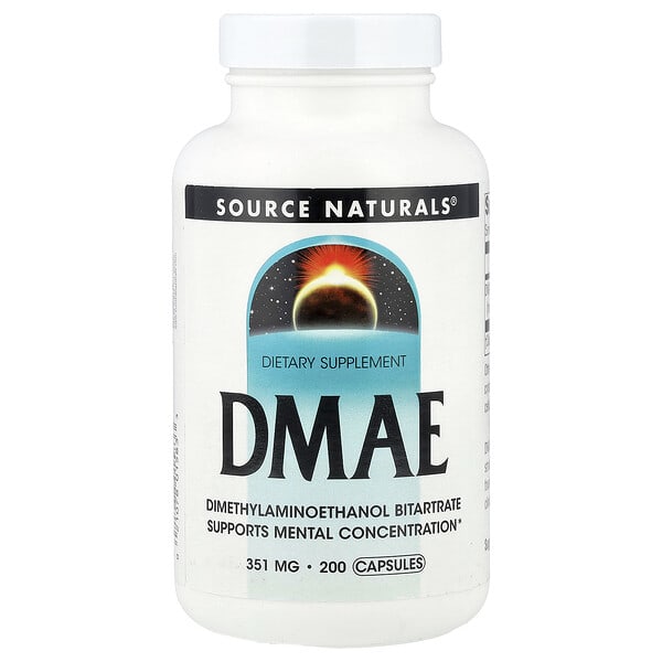 Source байгалийнs, DMAE, 351 мг, 200 капсул