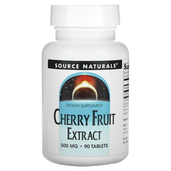 Source байгалийнs, Cherry жимс Extract, 500 мг, 90 шахмал