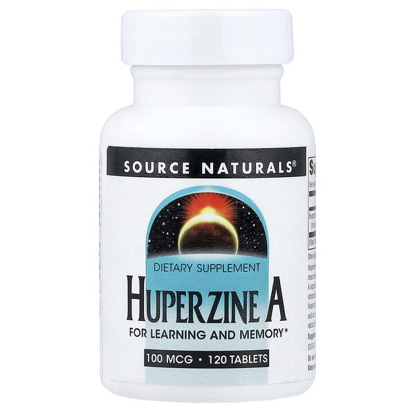 Source байгалийнs, Huperzine A, 100 мкг, 120 шахмал