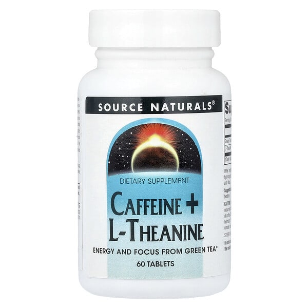 Source байгалийнs, Caffeine + L-Theanine, 60 шахмал