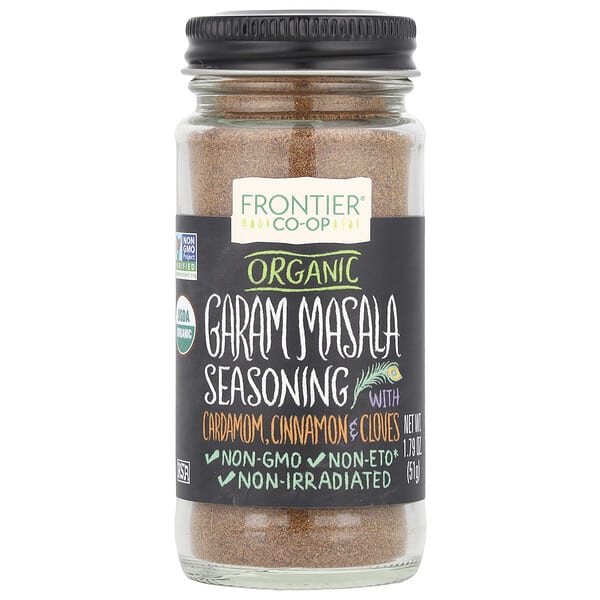 Frontier Co-op, органик Garam Masala Seasoning — Cardamom, Cinnamon & Cloves, 1.79 oz (51 g)
