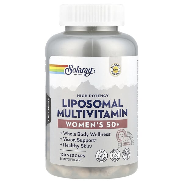 Solaray, өндөр идэвхт Liposomal Мультивитамин, Эмэгтэйчүүдийн 50+, 120 ширхэг капсул