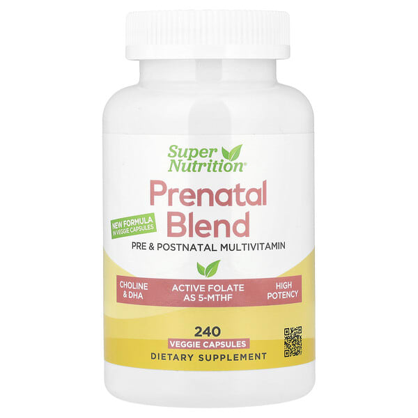 Super Nutrition, Жирэмсний Мультивитамин — супер Greens, Spice Complex, Витамин C, Choline and Folate, 240 Veggie Capsules (Discontinued Item)