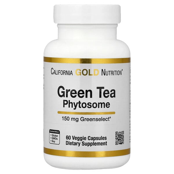 California Gold Nutrition, ногоон цай Phytosome, 150 мг, 60 ширхэг капсул