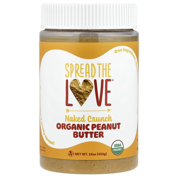 Spread The Love, Organic Peanut Butter, Naked Crunch, 16 oz (454 g)