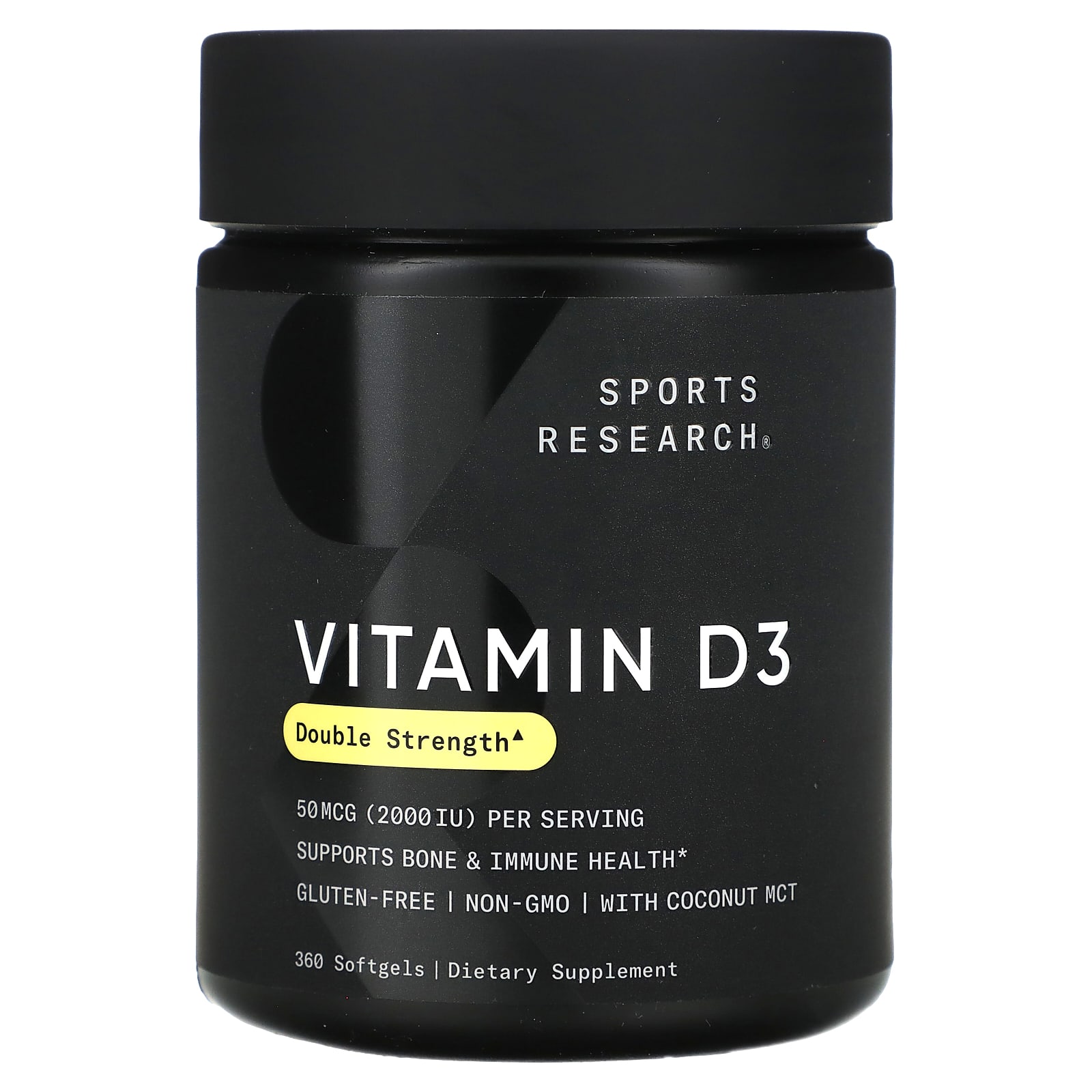 Sports Research Vitamin D3 50mcg (2,000 IU) 360 softgels