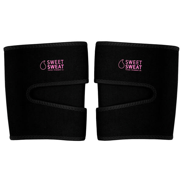 Sports Research, Sweet Sweat®, Thigh Trimmers, Medium, Black & Pink, 1 Pair