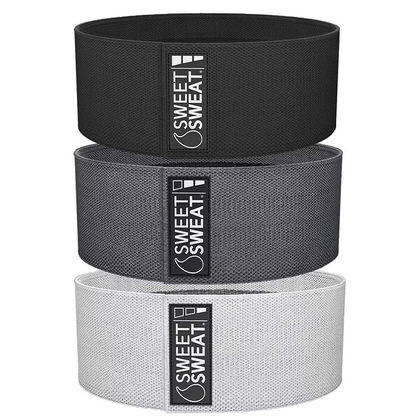 Sports Research, Sweet Sweat®, Hip Bands, Gray, 3 Bands