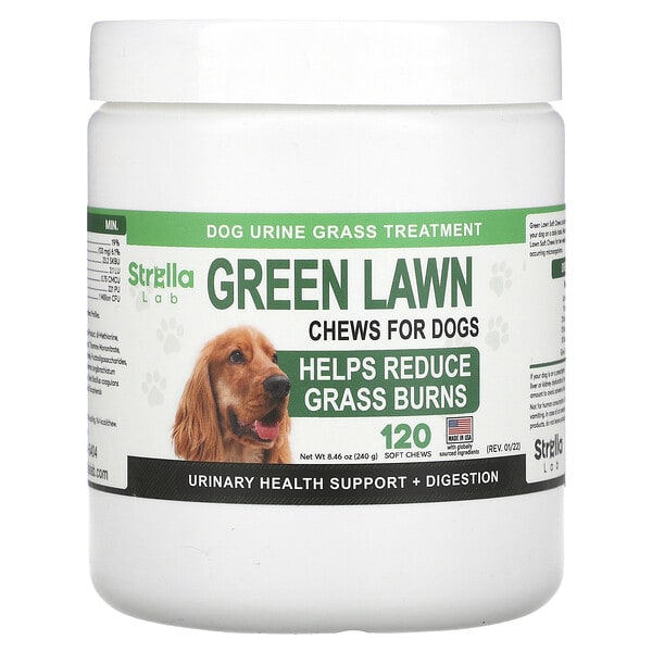 StrellaLab, Green Lawn Chews For Dogs, 120 Soft Chews, 8.46 oz (240 g) (Discontinued Item)