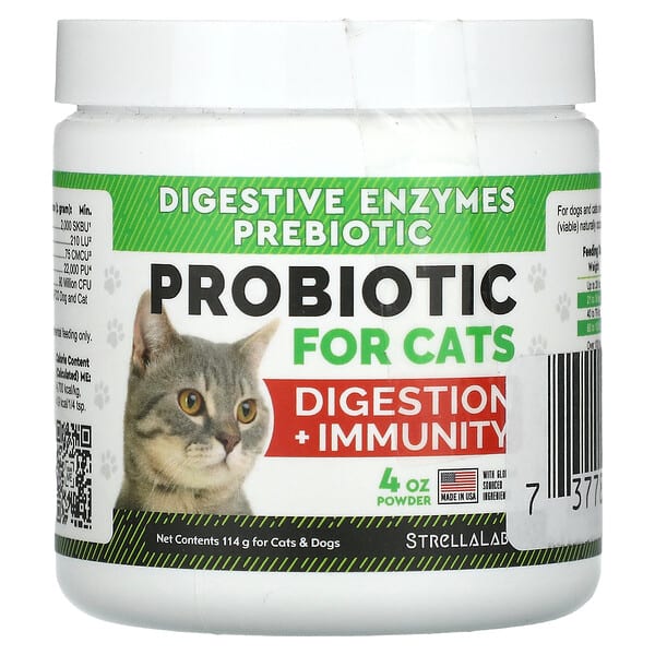StrellaLab, Пробиотик, Digestion + Immunity, For Cats & Dogs, 4 oz (114 g)