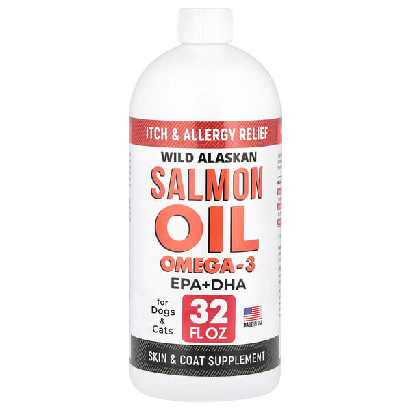 StrellaLab, Wild Alaskan Salmon Oil Omega-3, For Dogs & Cats, 32 унц
