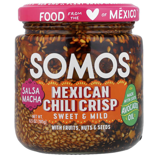 Somos, Salsa Macha, Mexican Chili Crisp, Sweet & Mild, 6.5 oz (185 g)