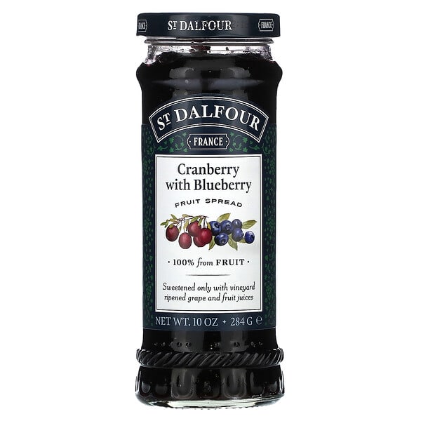 St. Dalfour, Cranberry with Blueberry Fruit Spread, 10 oz (284 g)