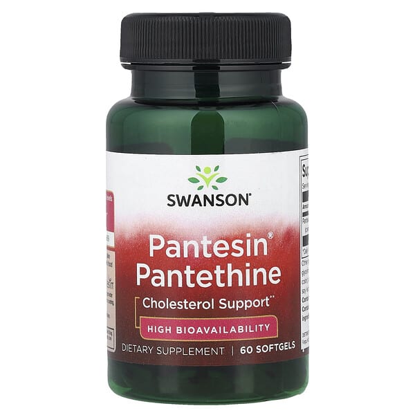 Swanson Витаминs, Pantesin® Pantethine, 60 зөөлөн капсул (300 мг Per зөөлөн капсул)