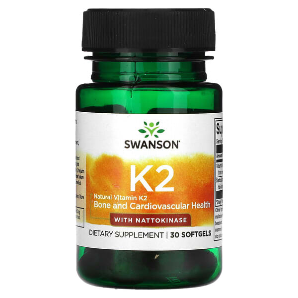 Swanson Витаминs, Витамин K2, 30 зөөлөн капсул