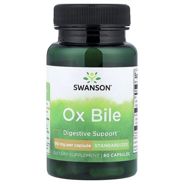 Swanson Витаминs, Ox Bile, 60 капсул