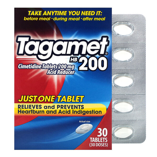 Tagamet, HB200 Acid Reducer, 200 мг, 30 шахмал (Discontinued Item)