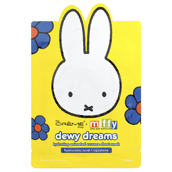 The Creme Shop, Miffy, Hydrating Animated Essence Beauty Sheet Mask, Dewy Dreams, 1 Sheet