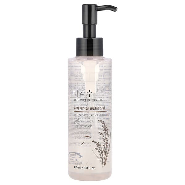The Face Shop, Rice Water Bright, Rich Facial Cleansing Oil, For Normal to Dry Skin, 5 fl oz (150 ml) (Discontinued Item)