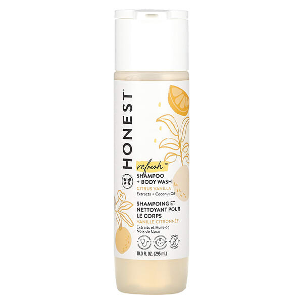 The Honest Company, Refresh Shampoo + Body Wash, Citrus Vanilla, 10 fl oz (295 ml)