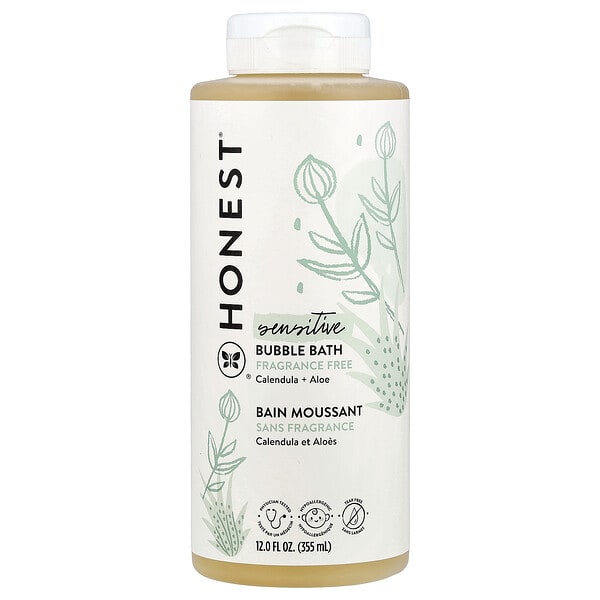 The Honest Company, Sensitive, Bubble Bath, Fragrance Free, 12 fl oz (355 ml)