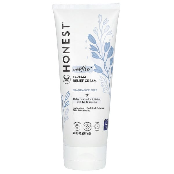 The Honest Company, Soothe Eczema Relief Cream, Fragrance Free, 7 fl oz (207 ml)