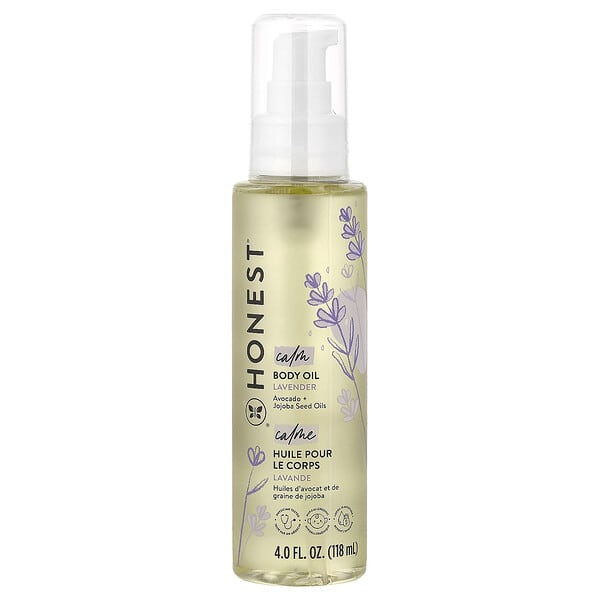 The Honest Company, Calm Body Oil, Lavender, 4 fl oz (118 ml)