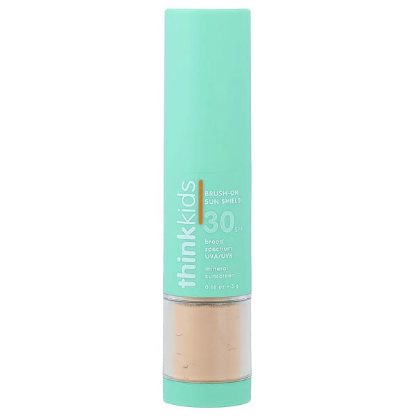 think, Хүүхдийн, Brush-On Sun Shield, 30 SPF, Fragrance Free, 0.16 oz (5 g)