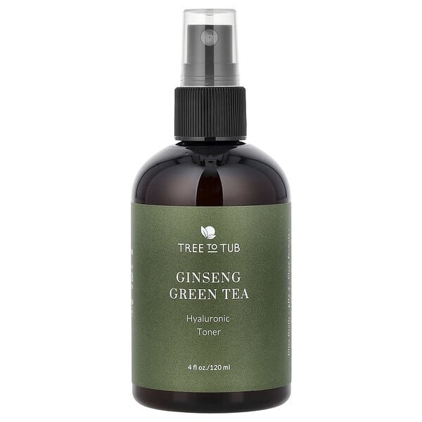 Tree To Tub, Hydrating Facial Toner Spray, Жэньшень Ногоон цай, 4 fl oz (120 ml)