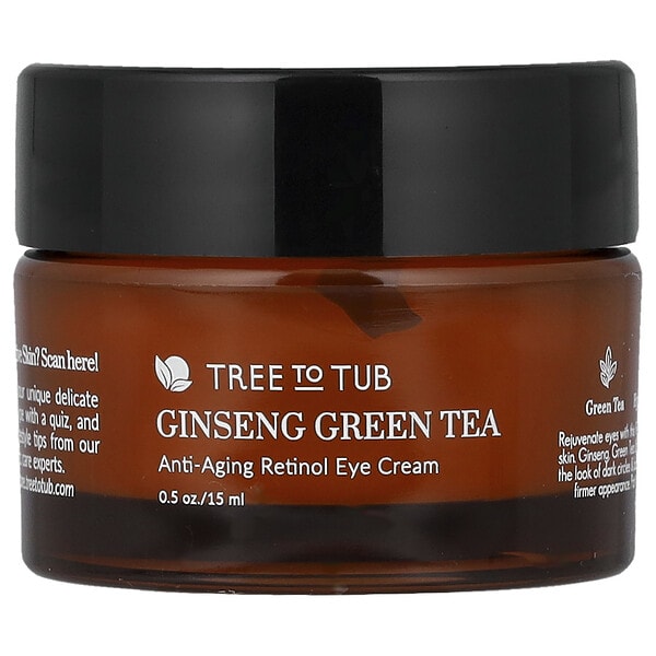 Tree To Tub, Жэньшень Ногоон цай, Anti-Aging Retinol Eye Cream, 0.5 oz (15 ml) (Discontinued Item)