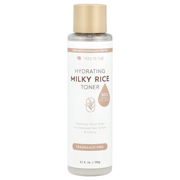 Tree To Tub, Hydrating Milky Rice Toner, Fragrance Free, 5.1 fl oz (150 g) (Discontinued Item)