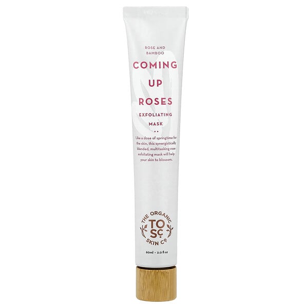 The Organic Skin Co., Coming Up Roses Exfoliating Beauty Mask, For All Skin Types, Rose and Bamboo, 2 fl oz (60 ml) (Discontinued Item)
