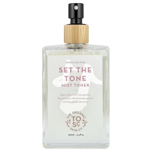 The Organic Skin Co., Set The Tone Mist Toner, For All Skin Types, Hydrating Rose, 3.4 fl oz (100 ml)