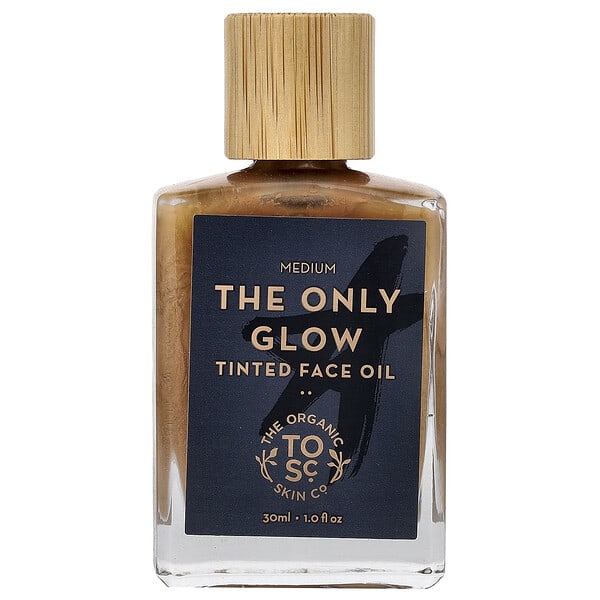 The Organic Skin Co., The Only Glow, Tinted Face Oil, For All Skin Types, Medium, 1 fl oz (30 ml)