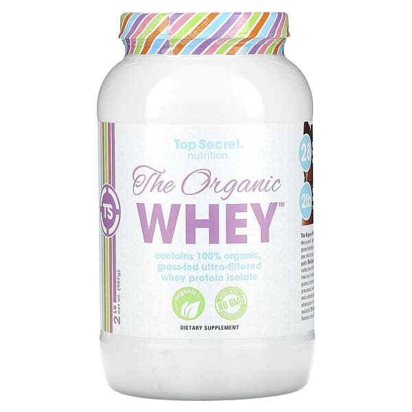 Top Secret Nutrition, The Organic Whey, Chocolate Fudge Milkshake, 2 lb (907 g) (Discontinued Item)